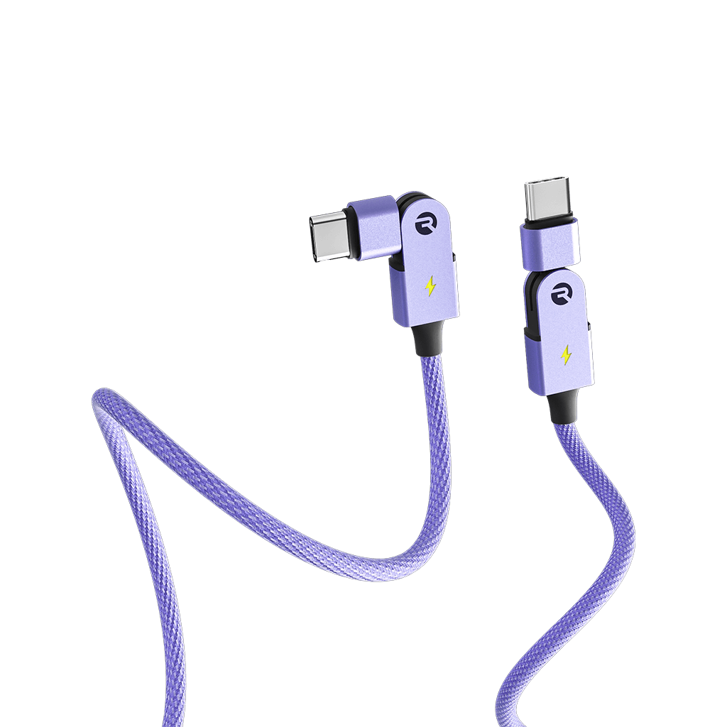 Type C: for Android & iPhone 15+ / 3ft / Purple
