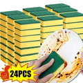 24pcs Yellow-Green Sponges
